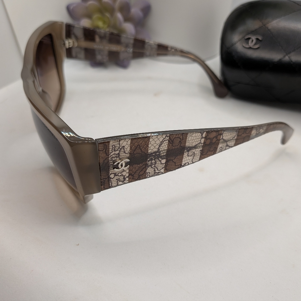 CHANEL Brown Gradient Oversized Square Sunglasses - Picture 2 of 10